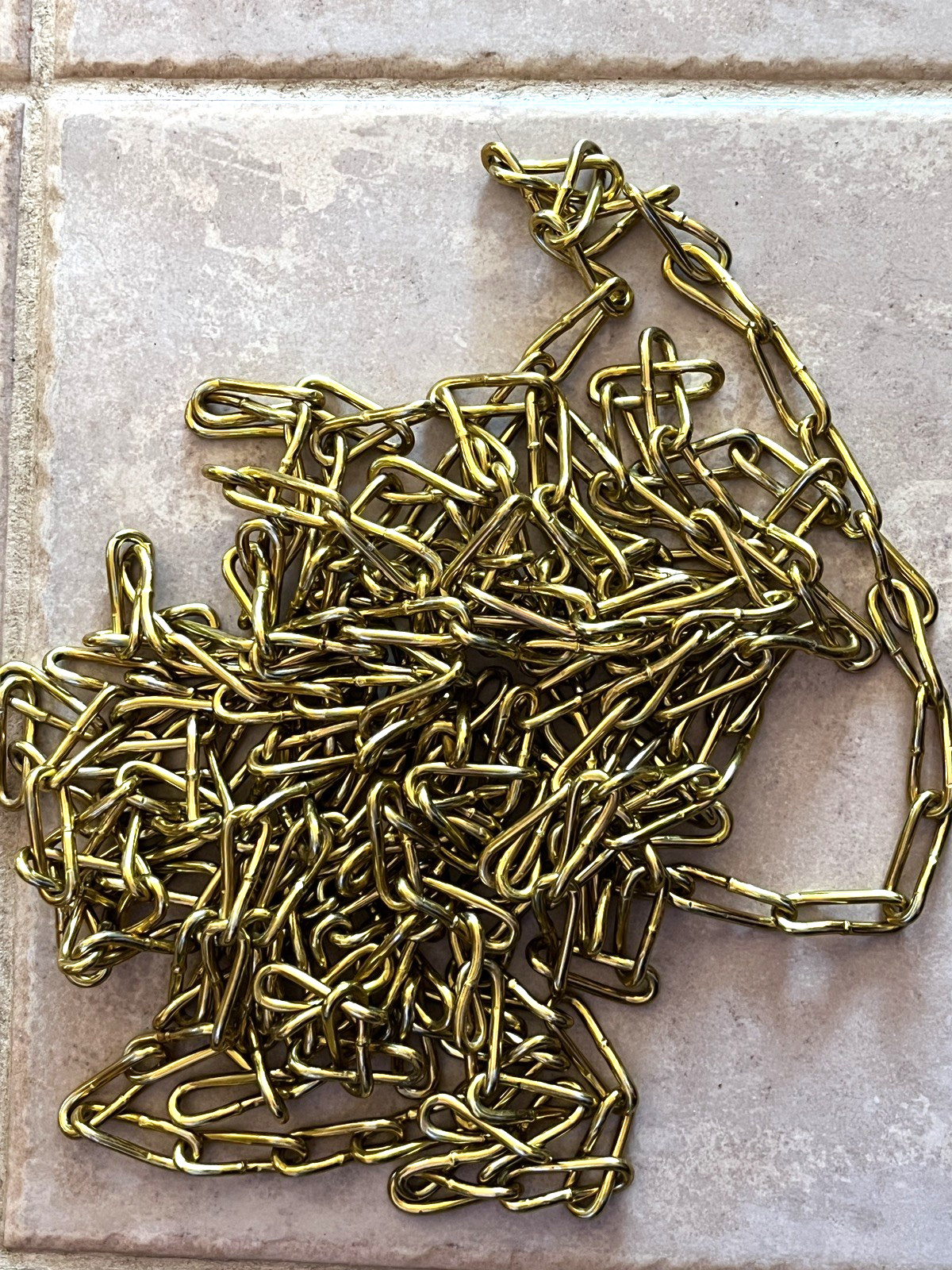 Twist Chain Gold Plated 20ft Medium Weight Welded Links