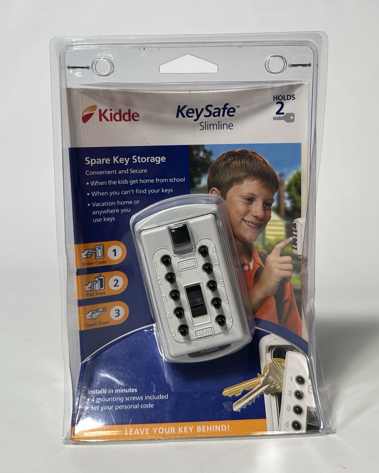 NEW Kidde Key Safe Slim Line Pushbutton Wall Mounted Storage 001193