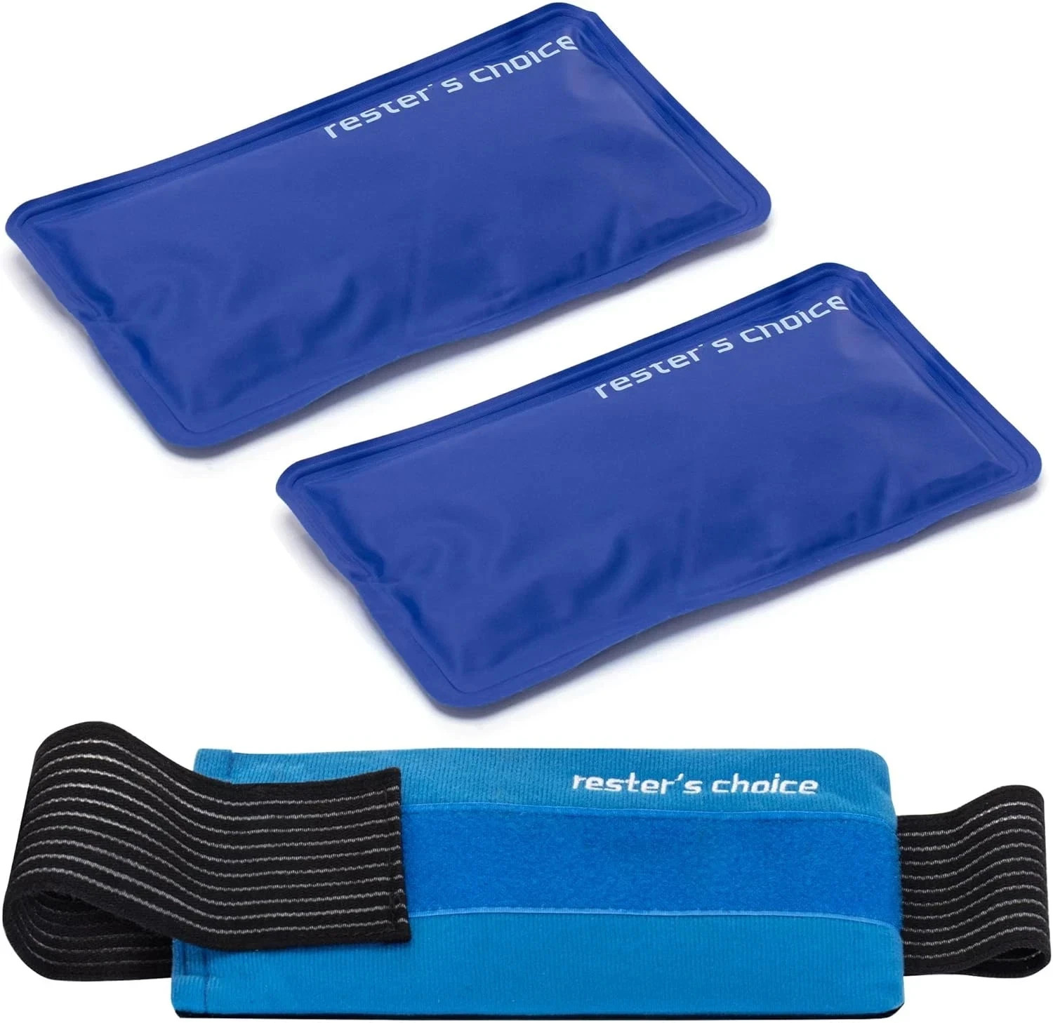 2 Soft Gel Ice Packs for Injuries Reusable with Extra Comfy Adjustable Cold Pack
