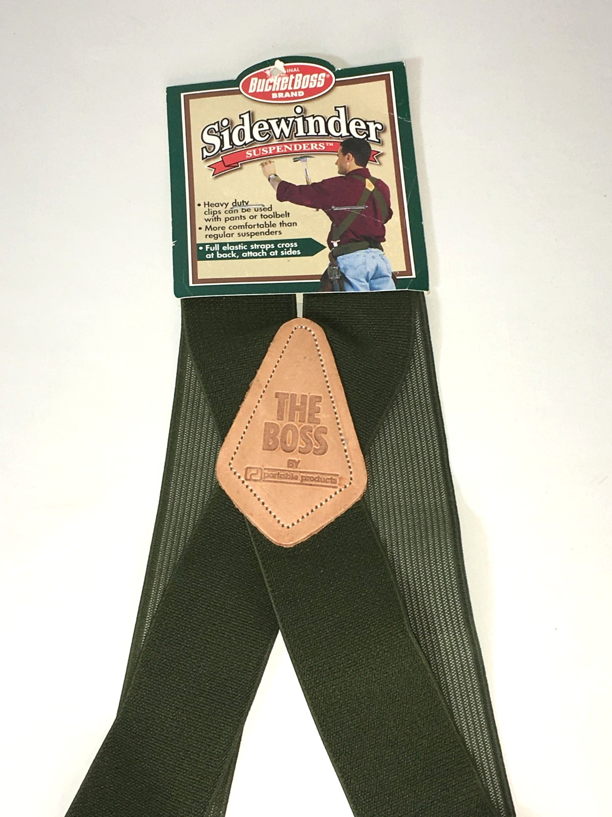 Original Bucket Boss Brand - Green Sidewinder Suspenders - #61103 - NEW
