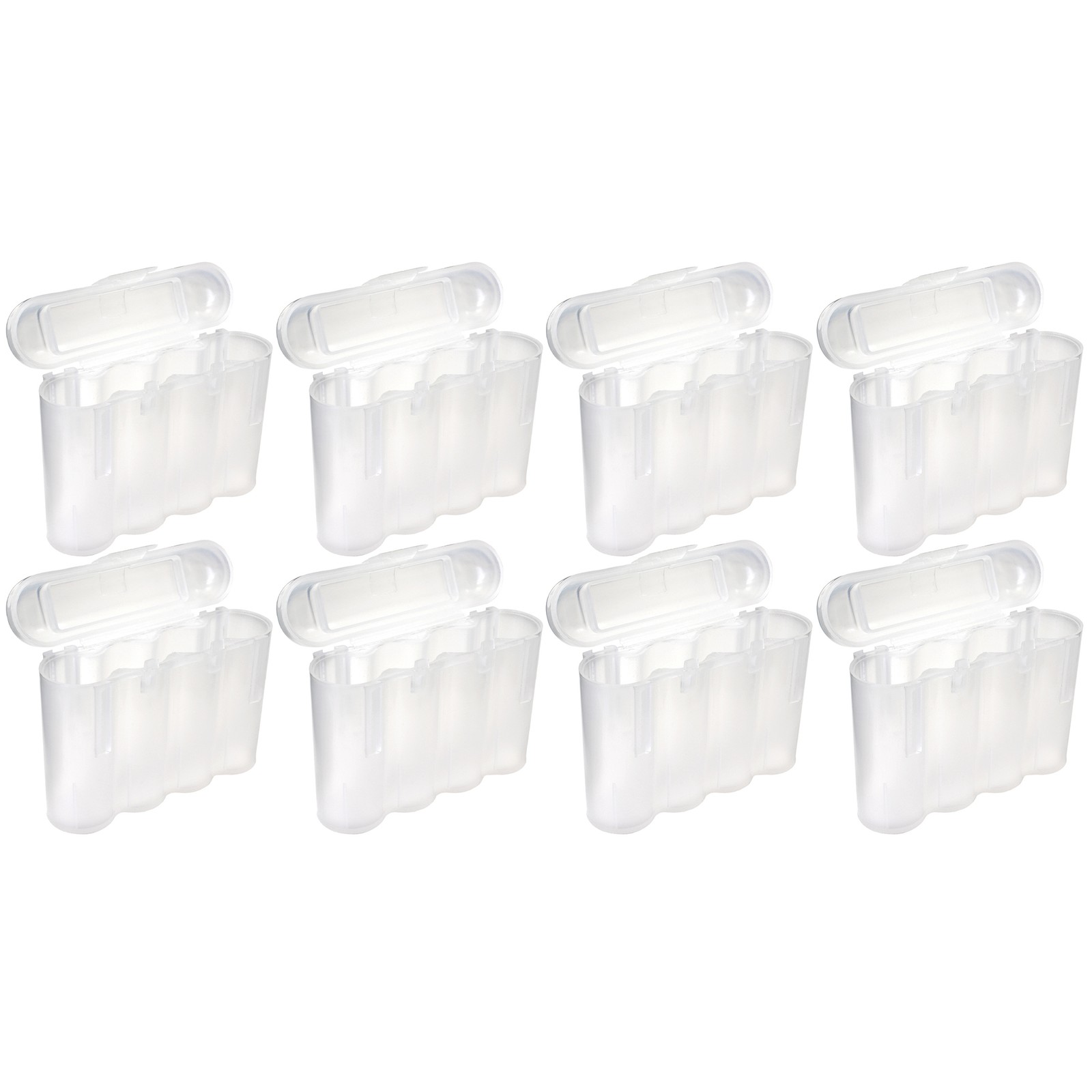 Eight 8 EBC Battery AA AAA Clear Plastic Battery Storage Case Holder Box US Ship