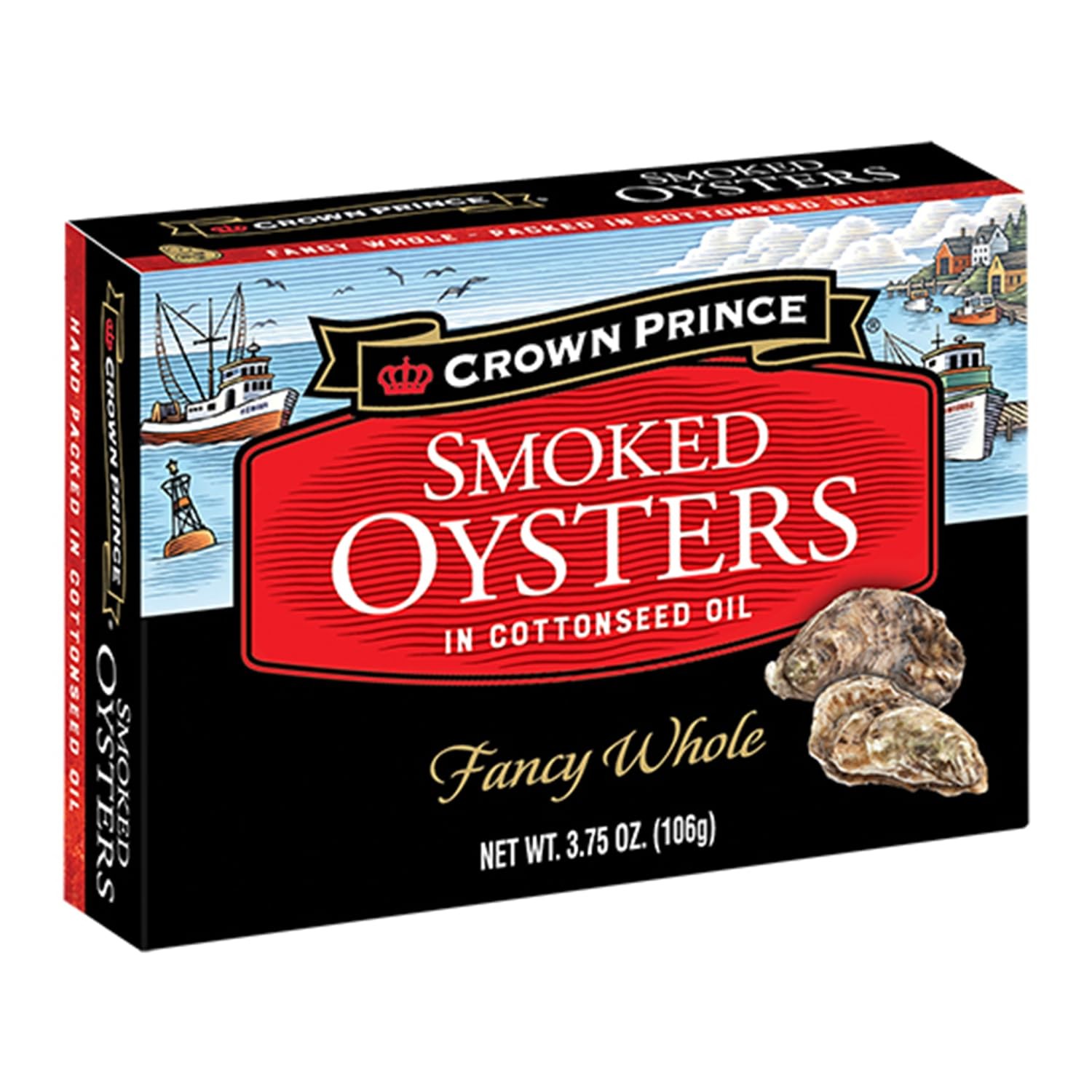 Smoked Oysters in Cottonseed Oil, 3.75 Ounce (Pack of 18)