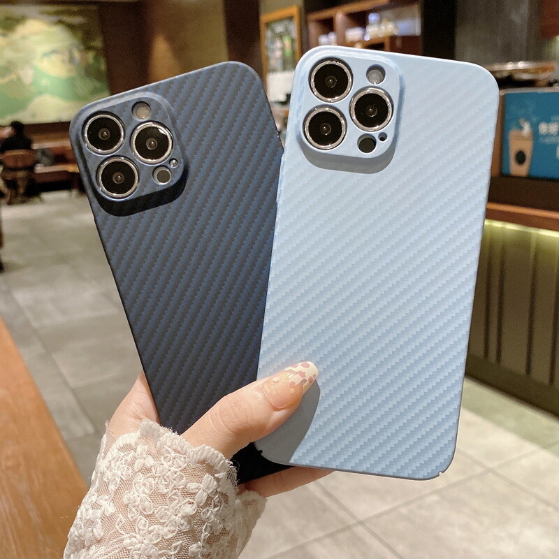 Carbon Fiber Case For iPhone 15 14 Pro Max 13 Pro 12 Pro Business Dustproof