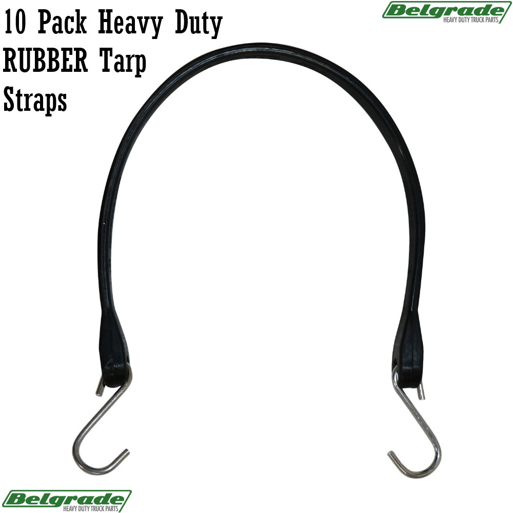10 Pack 15" Heavy Duty RUBBER Tarp Straps TARP TIE DOWN Bungee Cords