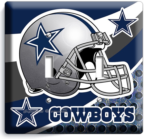 DALLAS COWBOYS FOOTBALL TEAM STAR 2 GANG LIGHT SWITCH WALL PLATE SPORT ART DECOR