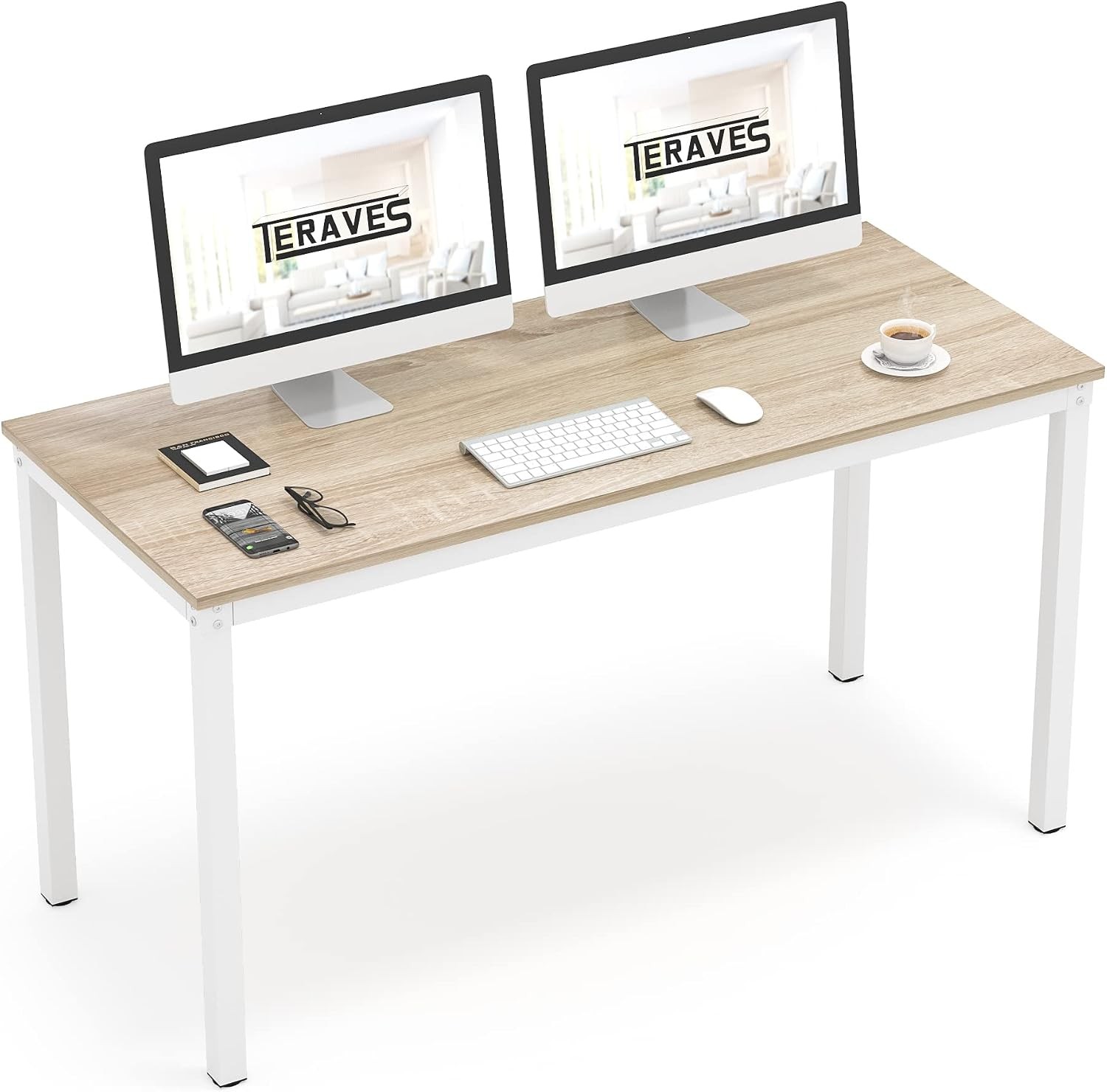 Computer Desk/Dining Table Office Desk Sturdy Writing Workstation for Home