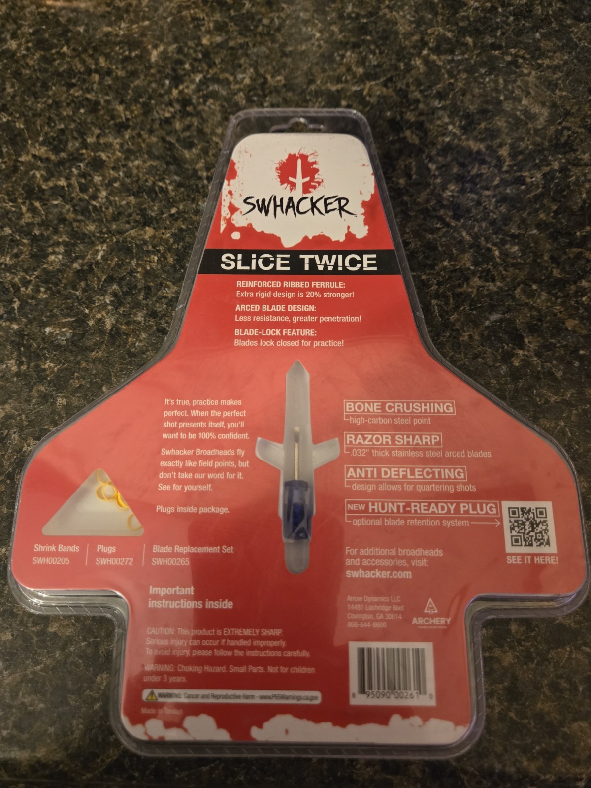 Swhacker Broadhead Levi Morgan 2-Blade Curved 100 Grain 2" Cut 3 Pack - SWH00261