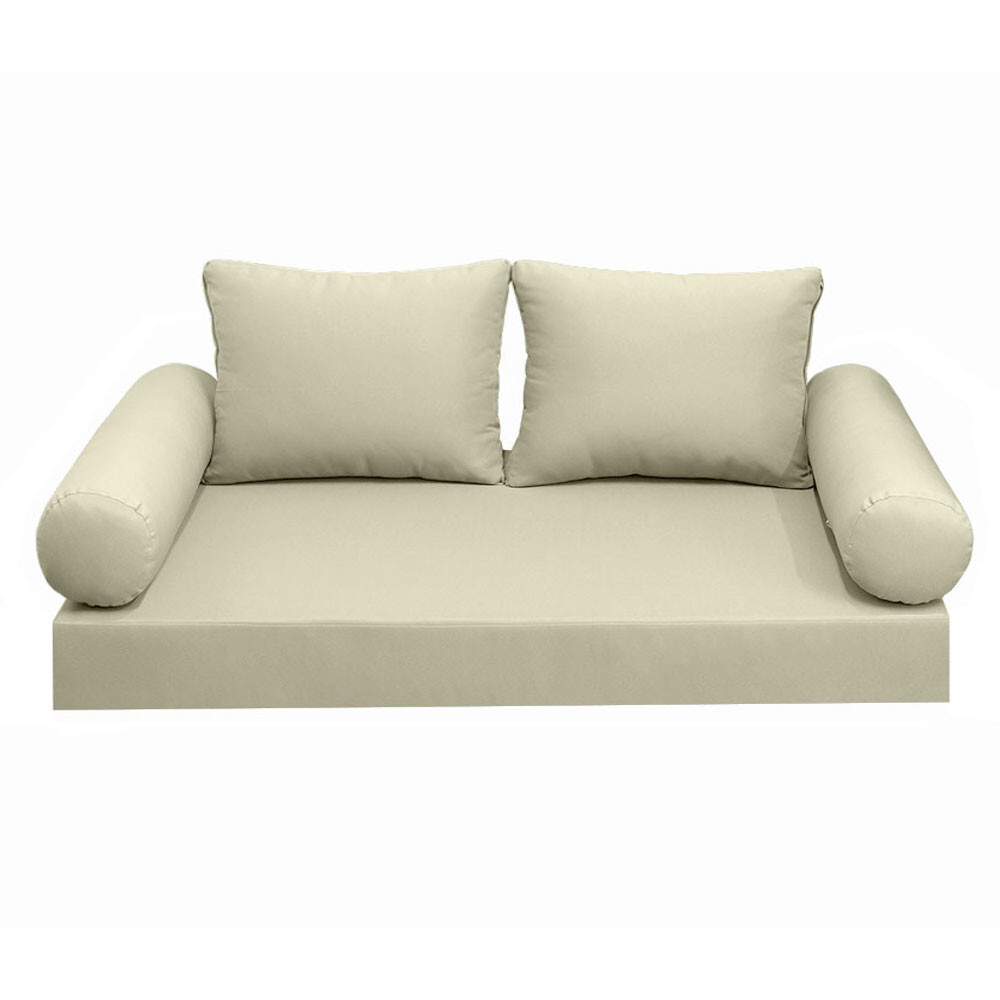 |SLIPCOVER ONLY|S1 Daybed Mattress Bolster Backrest Covers Knife Edge Twin AD005