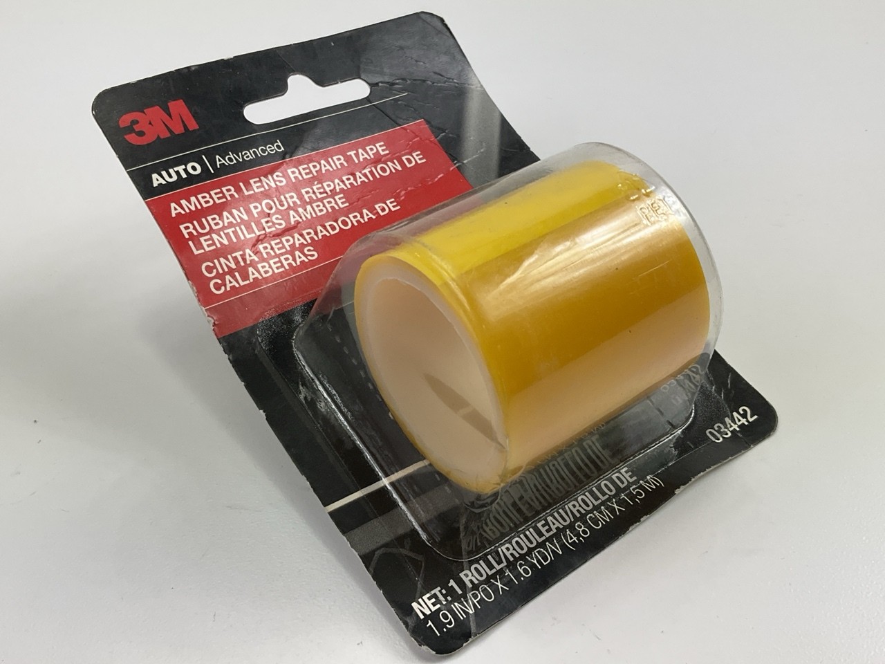 3M 03442 Amber Lens Automotive Repair Tape - 1-7/8" X 60" Roll