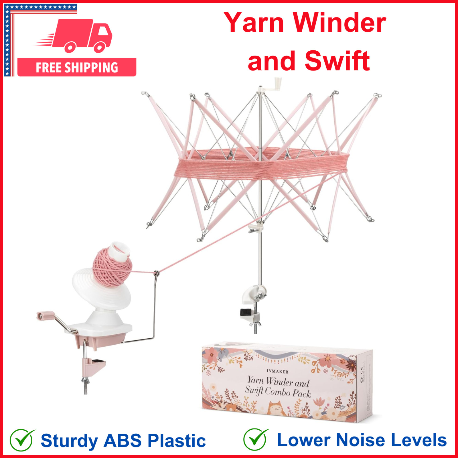 INMAKER Yarn Winder & Swift, Ball Winder & Swift Combo for Crocheting & Knitting