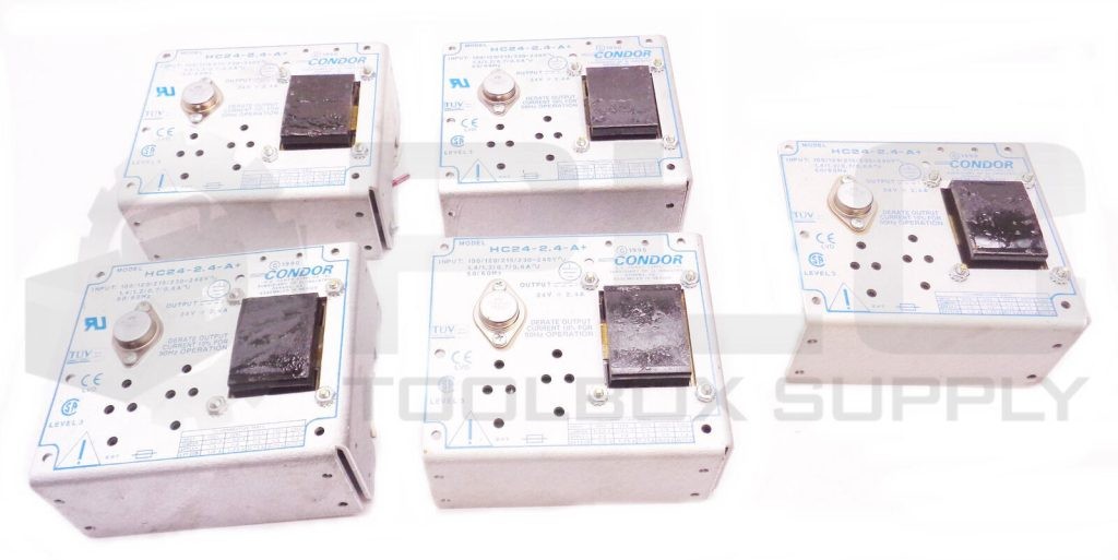 LOT OF 5 CONDOR HC24-2.4-A+ POWER SUPPLY 50/60HZ 230-240V 2.4A