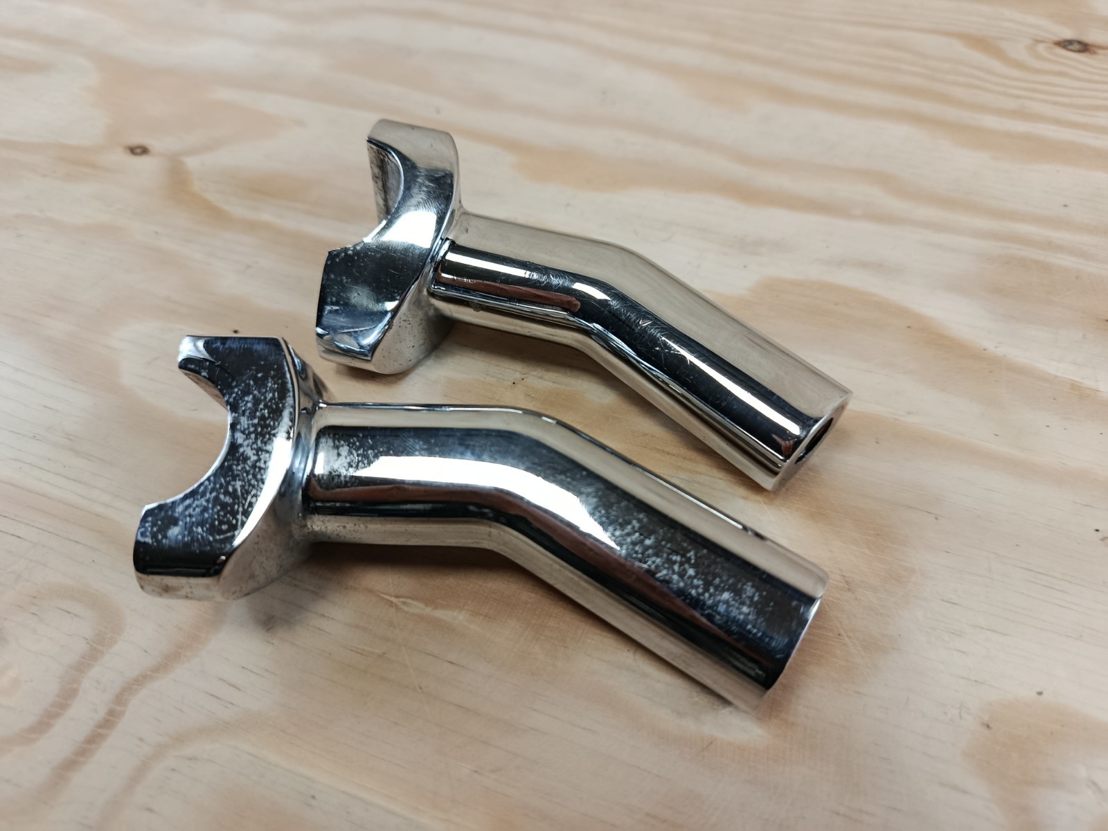 (K) CHROME 4" PULLBACK RISERS FOR 1" HANDLEBARS HARLEY DAVIDSON
