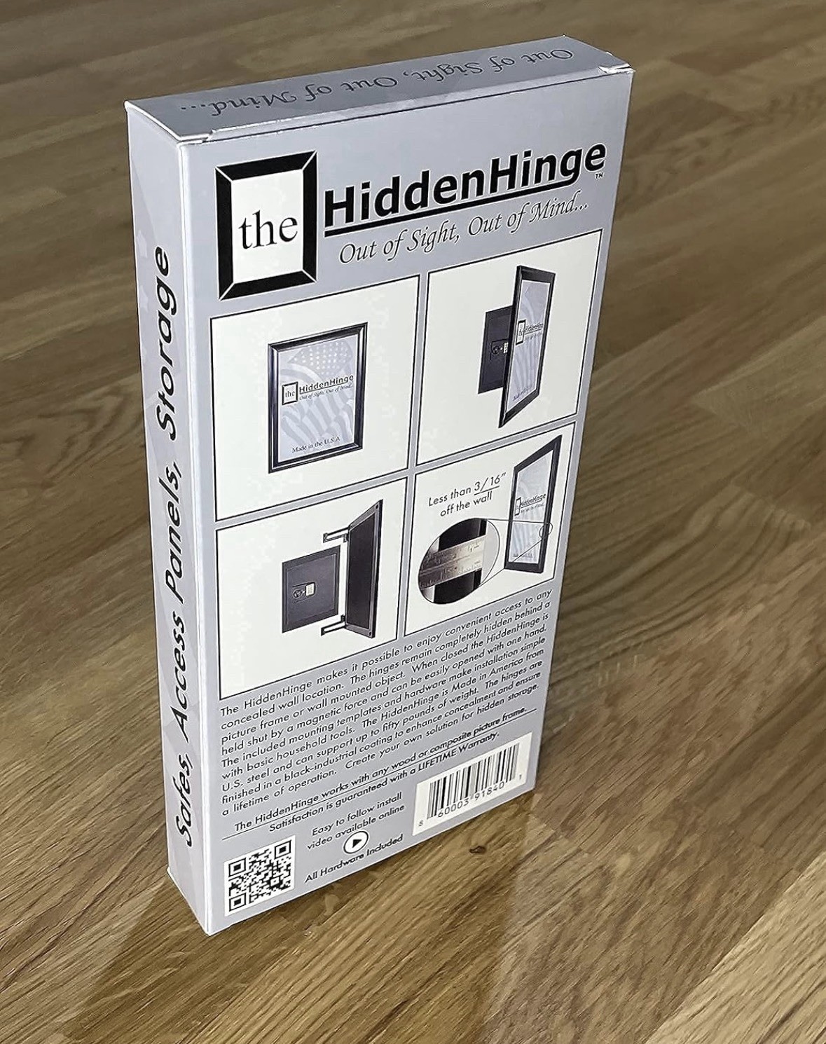 Hidden Hinge - UNDETECTABLE Designed for mounting a Over Wall Safe