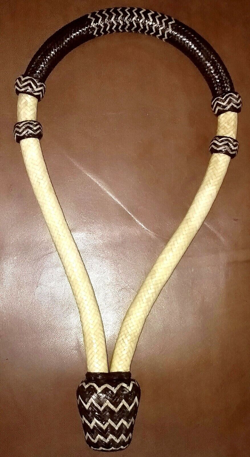 BOSAL BRAIDED WITH RAWHIDE IN NATURAL COLOR BROWN OVAL STREP BY HANDMADE