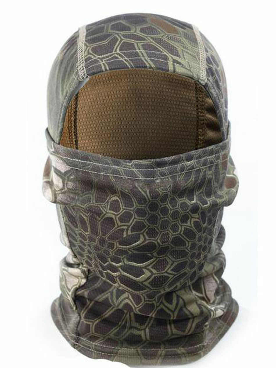 Men's Camo Tactical Military Face Mask Airsoft Balaclava Hat for Outdoor Hunting