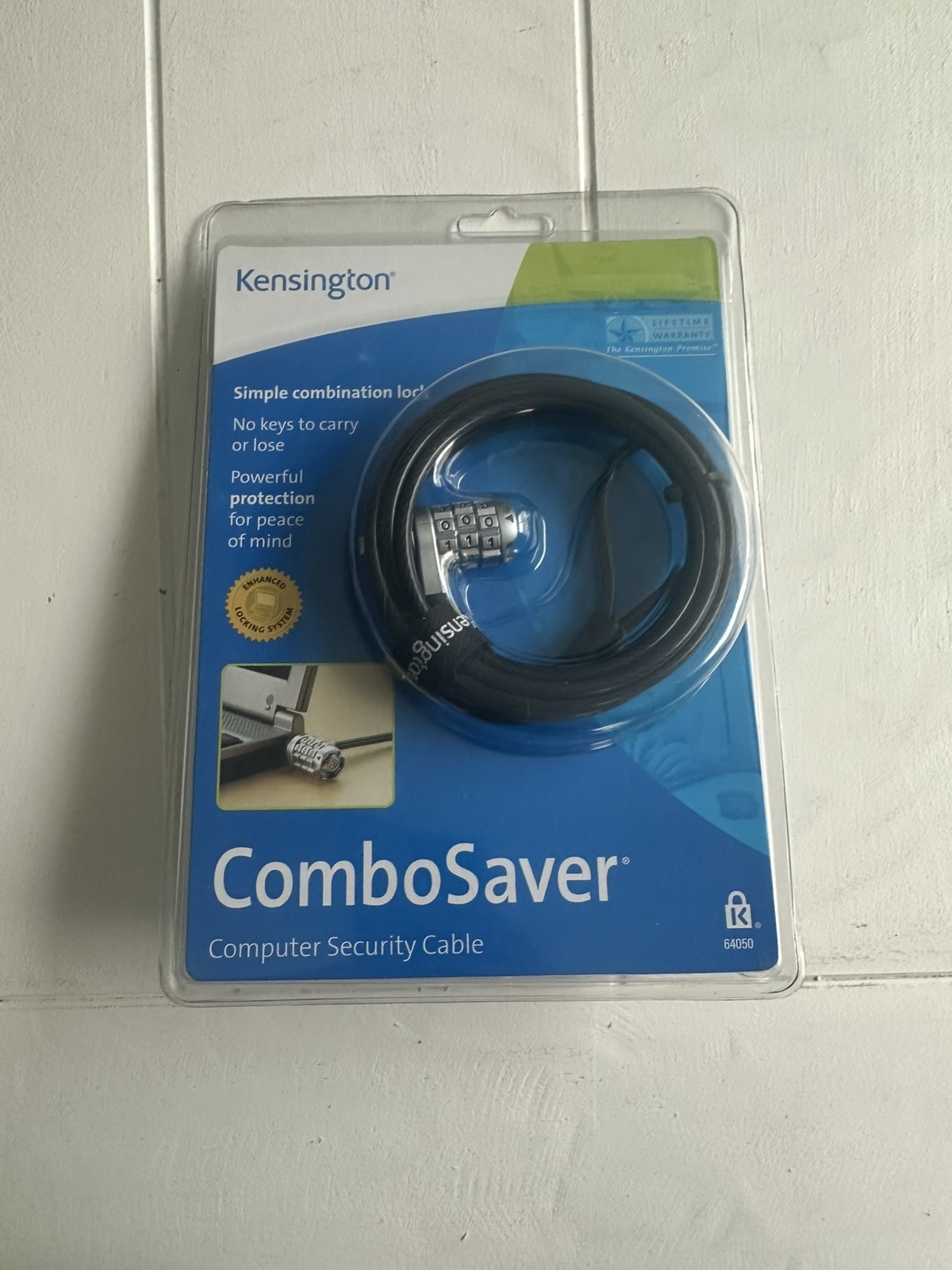 Kensington 64050 ComboSaver Notebook Computer Laptop Cable Combination Lock