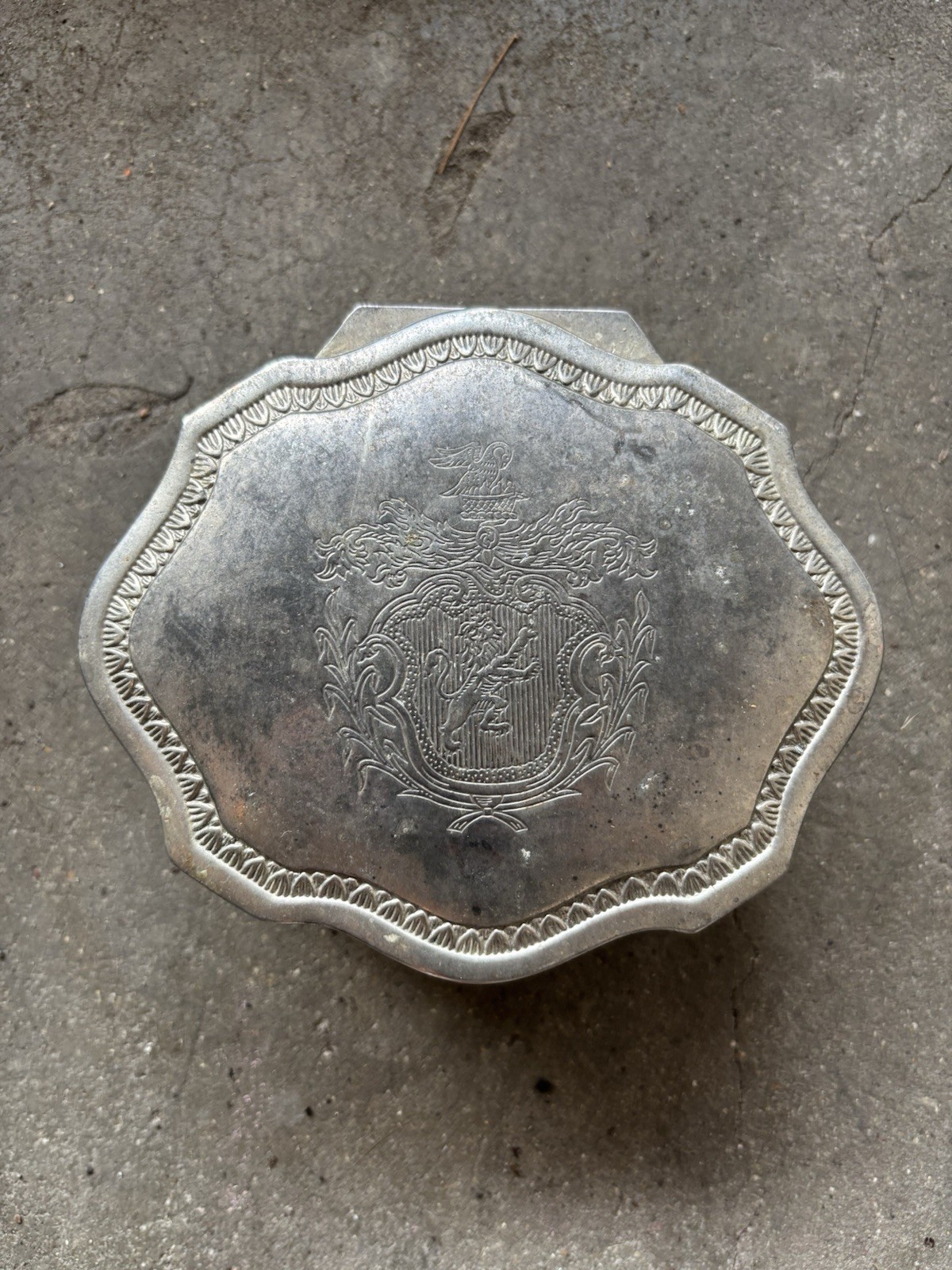 Vintage International Jewelry Box, Silver Plate, Footed Lions, Beautiful Piece.
