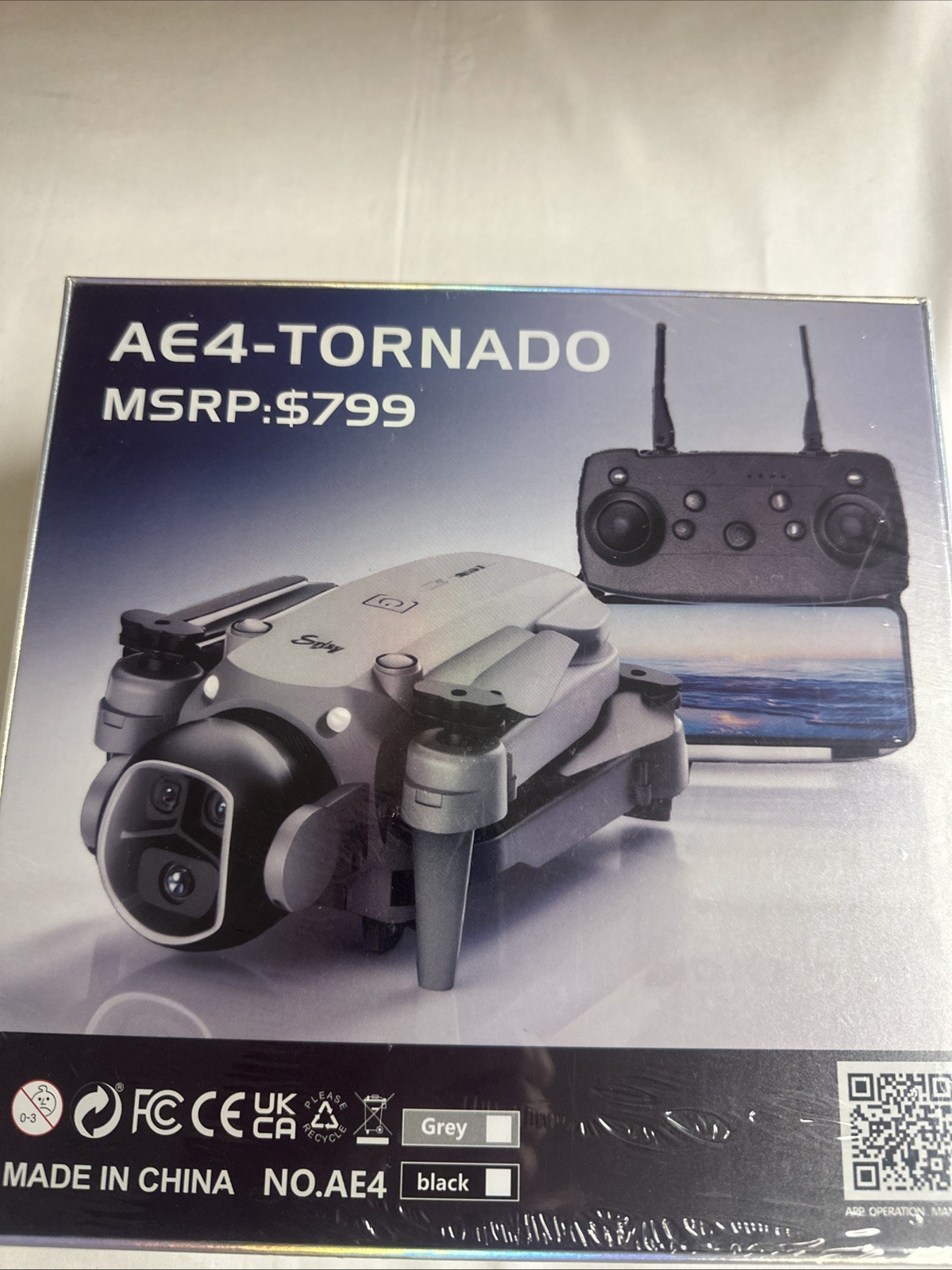 (205) Drone AE4 Tornado. Ready To Fly. 360 Roll One Click Take Off 50x Zoom