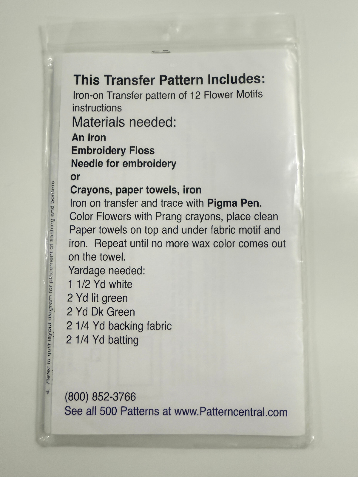 Patterncentral Flower Quilt Pattern 54" x 72"