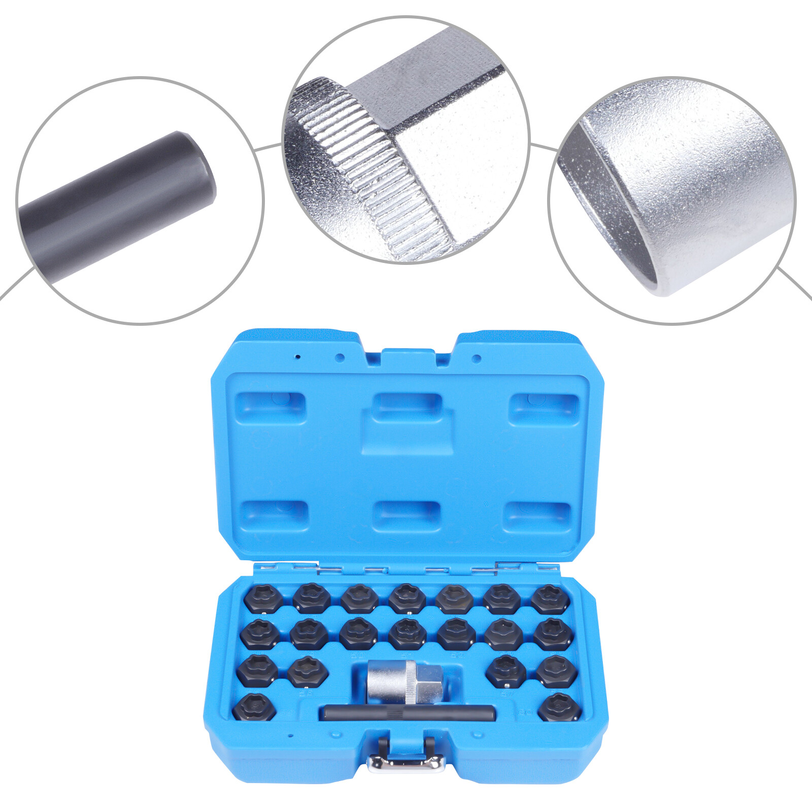 22pcs Universal Locking Lug Nut Master Key Set Wheel Lock Removal Tool NEW US