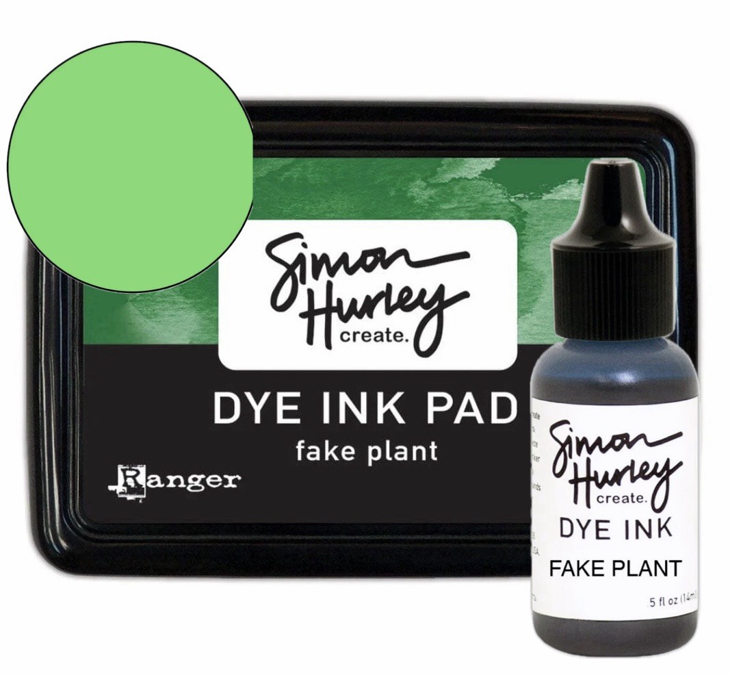 Ranger Ink Dye Felt Ink Pad & Re-inker Simon Hurley FAKE PLANT New