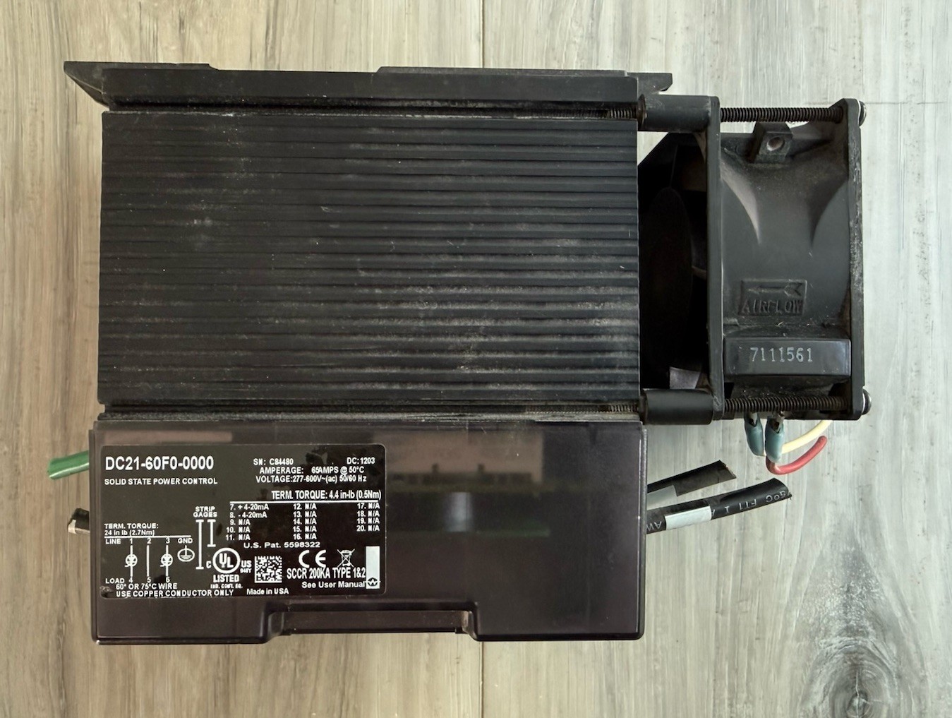 WATLOW DIN-A-MITE SOLID STATE POWER CONTROL DC21-60F0-0000 277-600V 65A