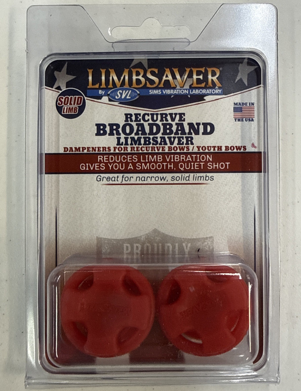 Item 3931 - Limb Saver - Recurve Broadband Limb Savers - Red