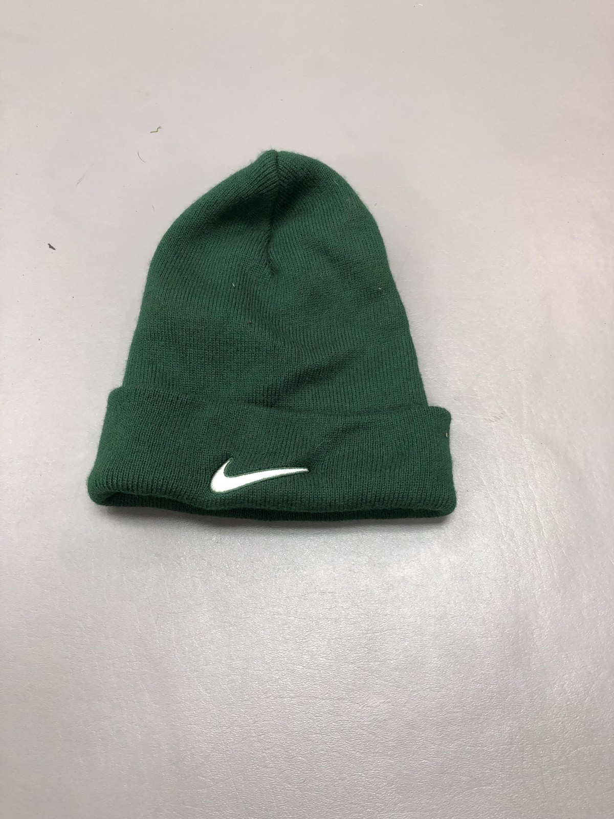 Bear Mascot Hat Beanie Mens One Size Green Football Nike Knit Winter Cap