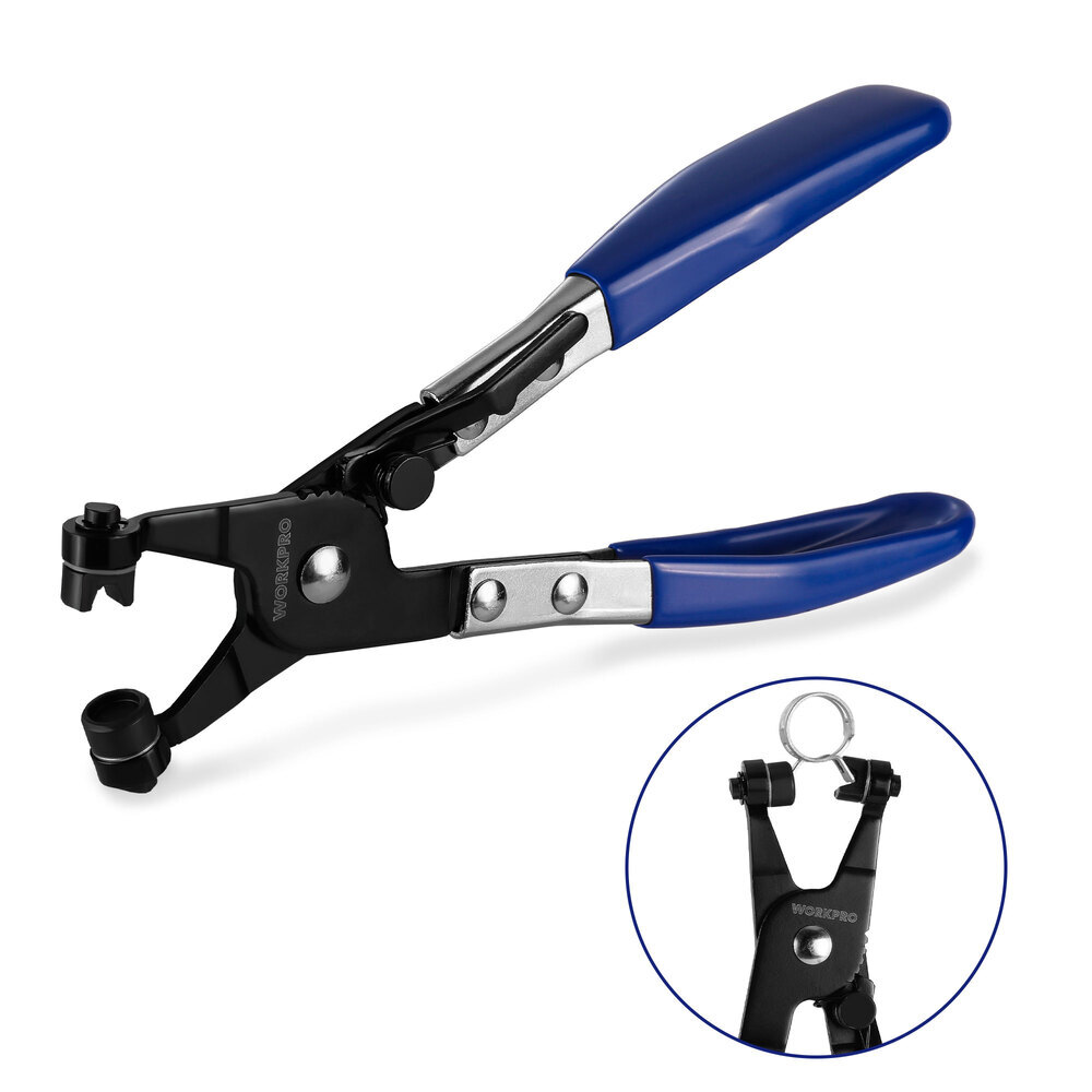 WORKPRO Hose Clamp Plier Hose Clamp Tool Spring Hose Clamp with Swivel Flat Band