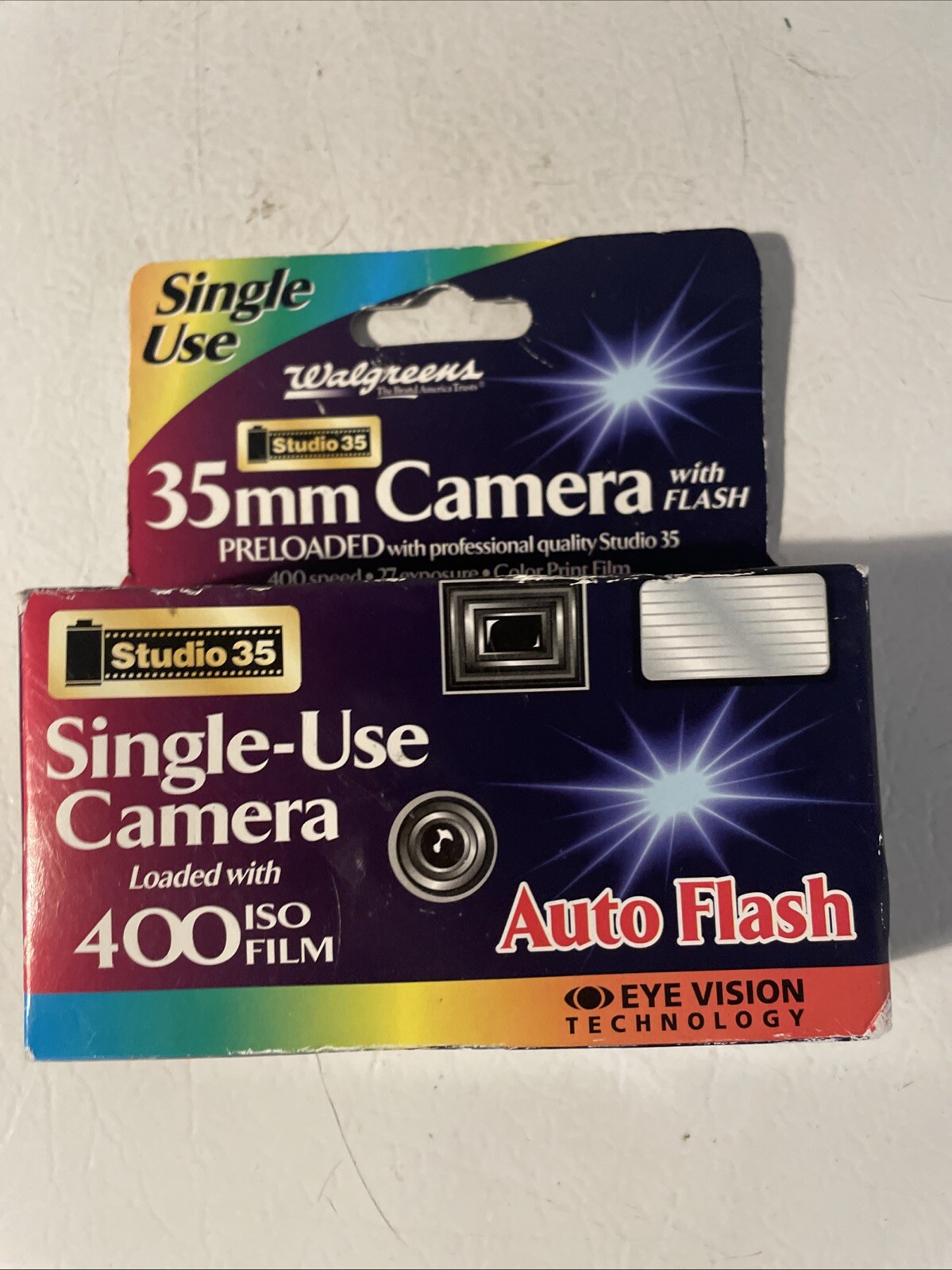 Vintage WALGREENS Single Use Camera Studio 35 400 ISO Film 27 Exp /Sealed NOS