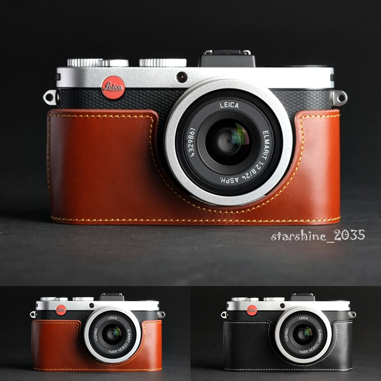 Genuine real Leather Half Camera Case Bag Covers Fit For Leica X-E Typ 102 X2 X1