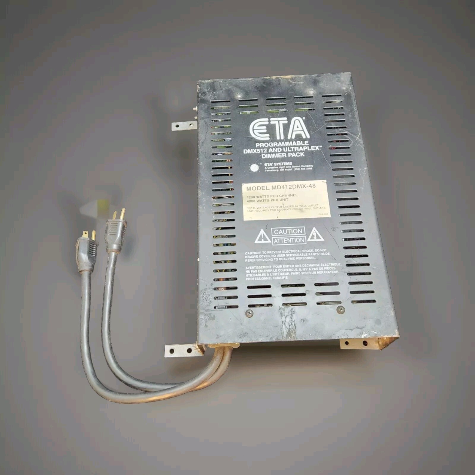 ETA MD412DMX-48  programmable DMX512 and Ultraplex Dimmer pack