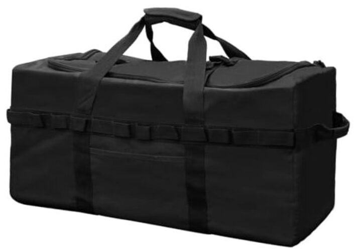 Large Military Duffle Bag Tactical Camping Medium(25.59"x13.78"x13.78") Black