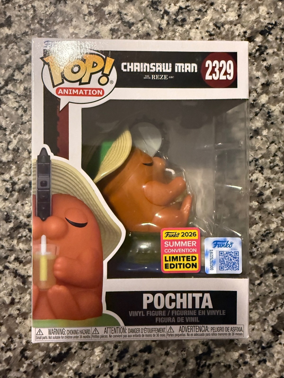 Funko Pop! Pochita #2329 2026 Summer Convention Limited Edition NEW Chainsaw Man