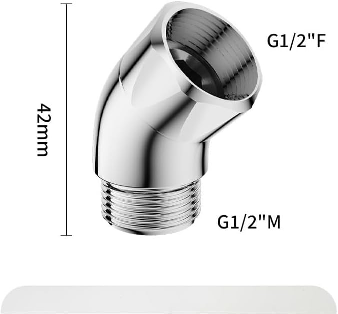 Shower Head Elbow Adapter 45 Degree Solid Brass Shower Head Angle Adapter