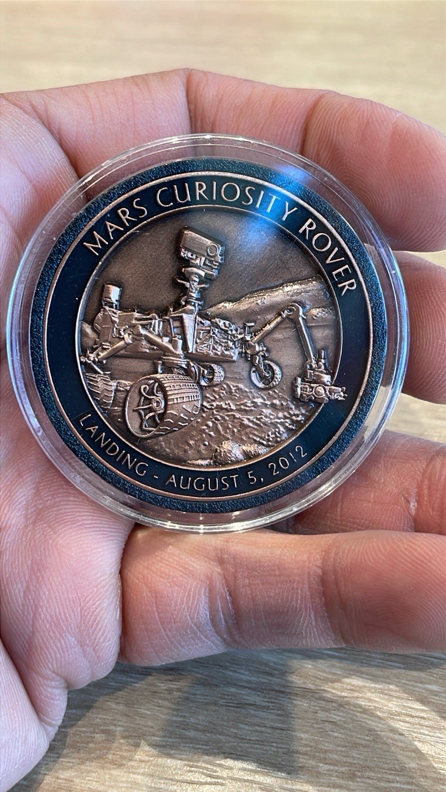Table medal, Mars Curiosity Rover august 5 USA