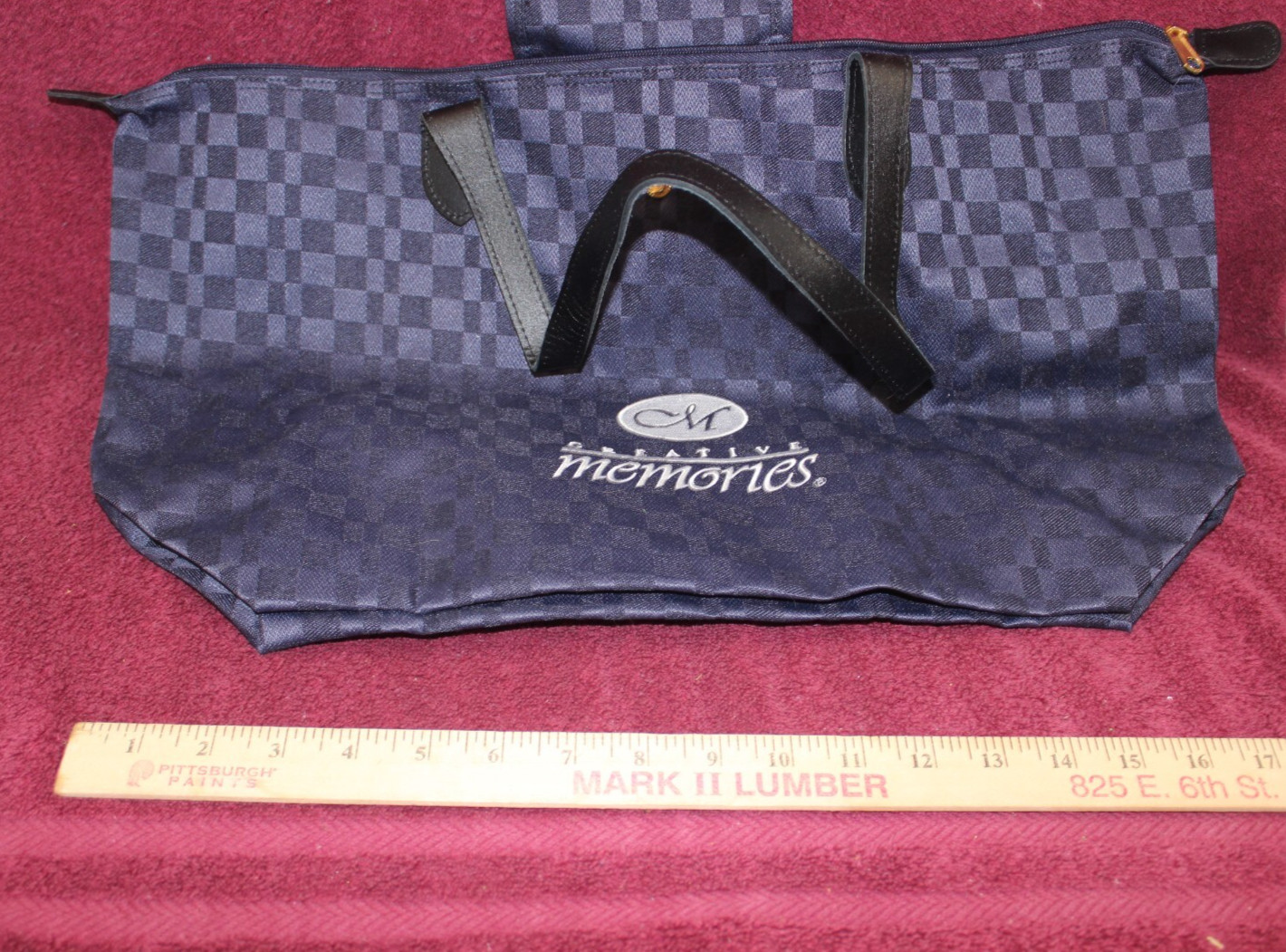 Creative Memories Embroidered Logo Double Handle Collapsible Tote Bag