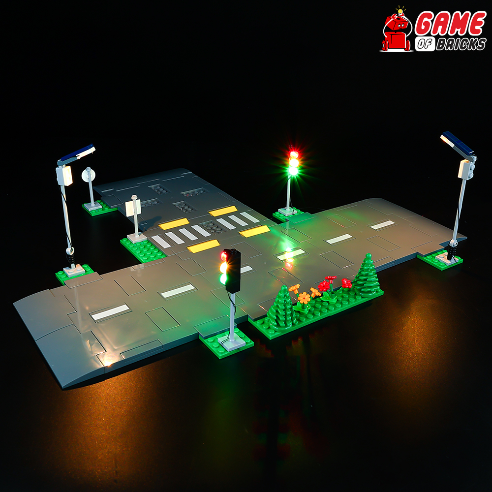 LED Light Kit for Road Plates - Compatible with LEGO® 60304 set
