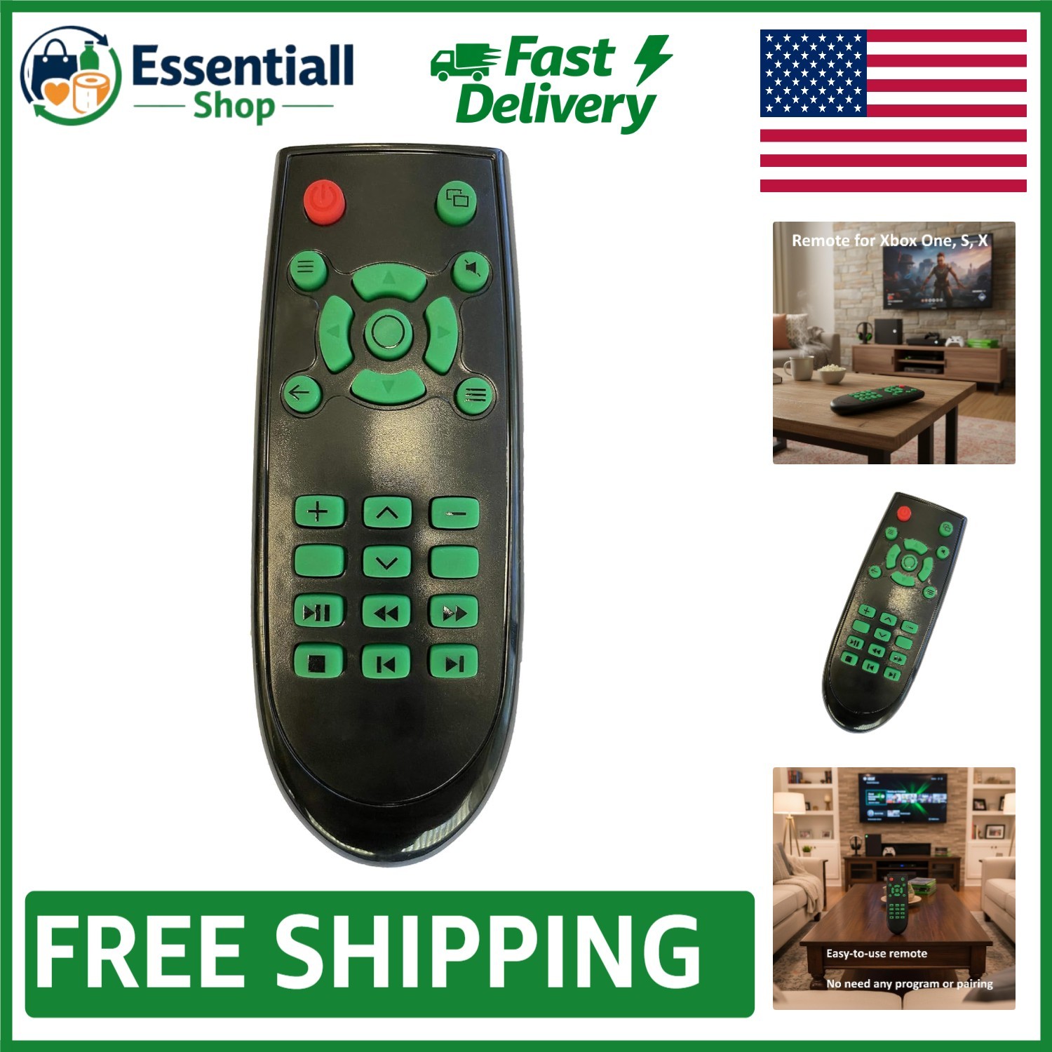 Universal Xbox One & Series X/S Remote - Effortless Control for Gaming and Media