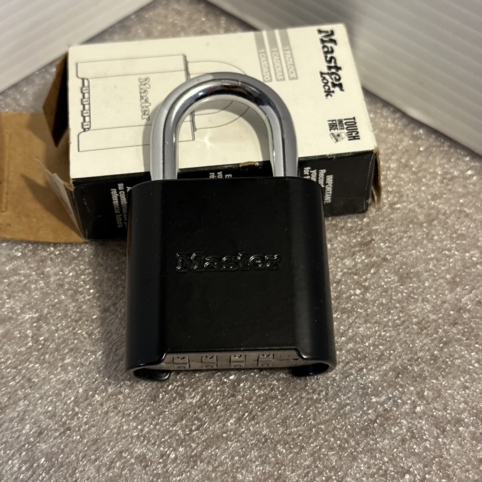 Master Lock 878 Powder Coated Black Zinc Resettable Combination Padlock