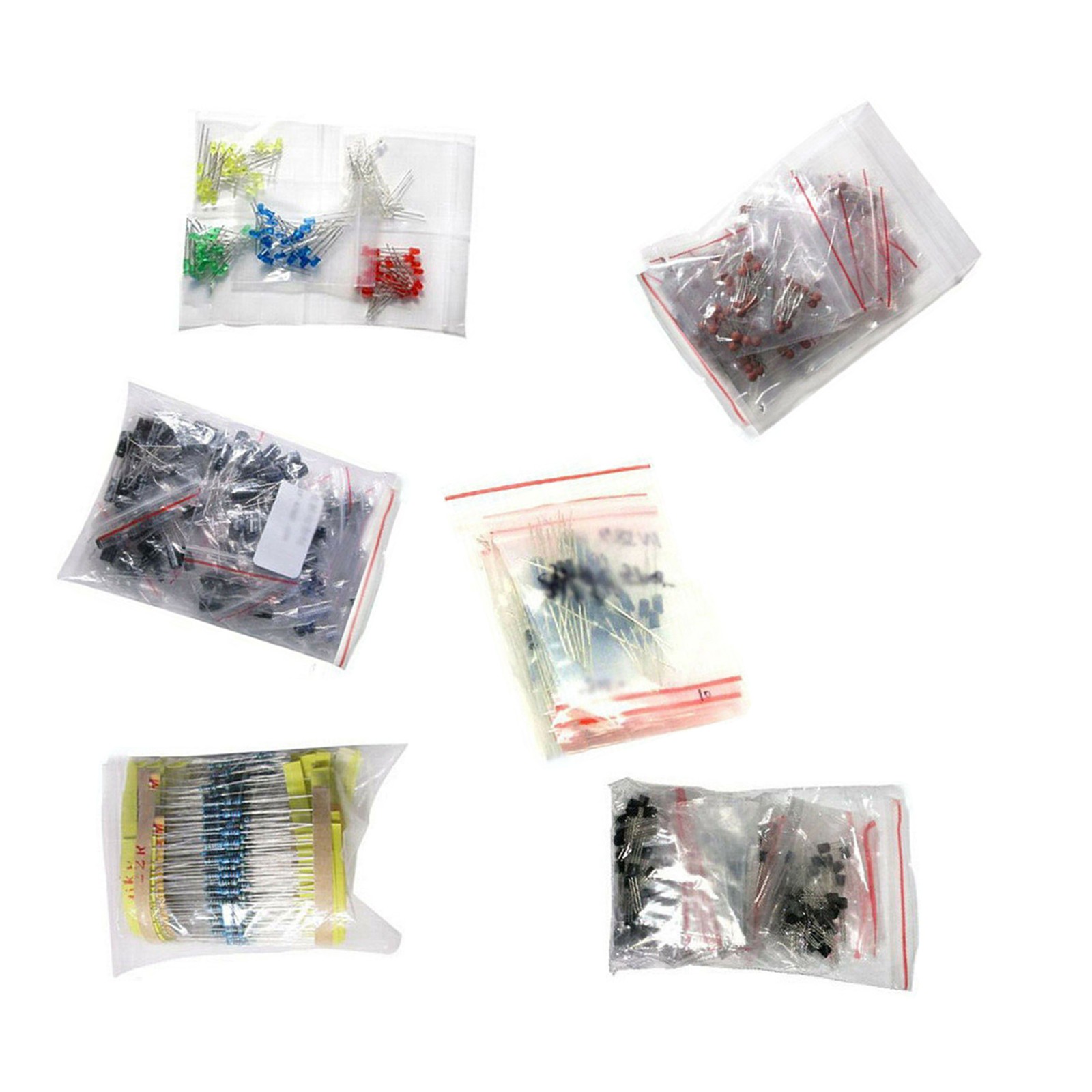 Electronic Components Kit 1390PCS LED Diodes Resistors Electrolytic Capacitors g