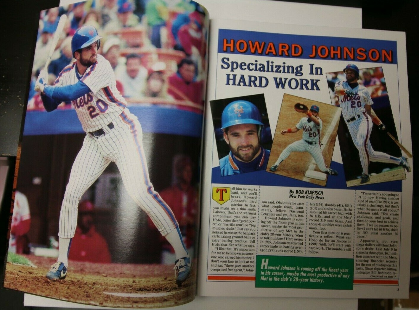 1990 NEW YORK METS MLB PROGRAM VS PITTSBURGH PIRATES SCOREBOOK NICE CONDITION