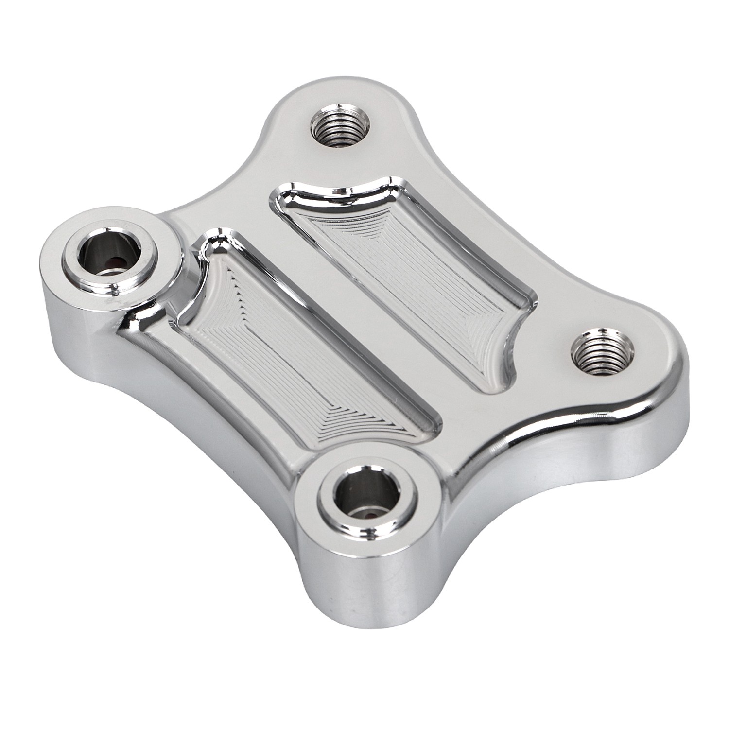 CNC Chrome Handlebar Riser Pull Back Plate For Harley Electra Street Glide FLHX