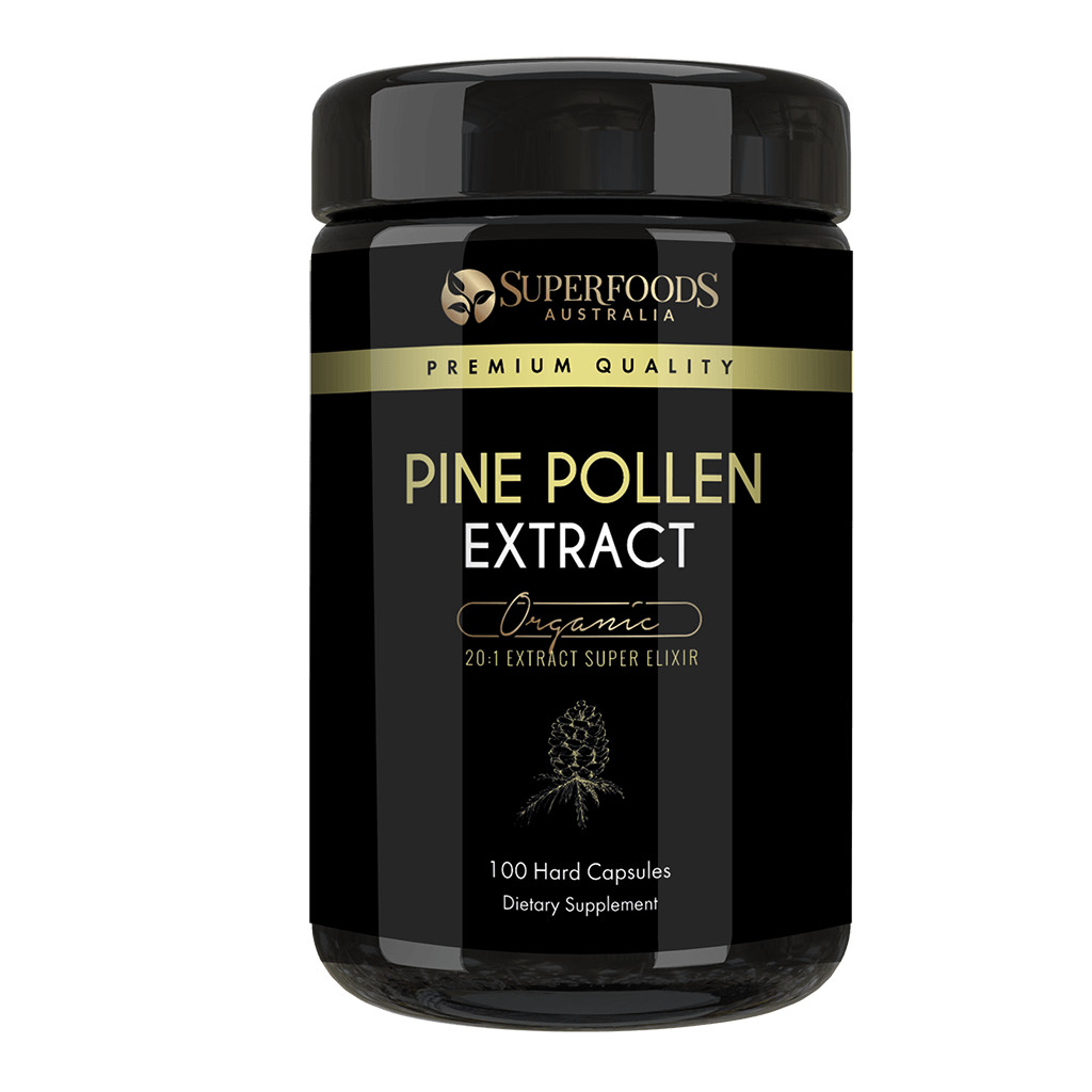 Pine Pollen Capsules Cracked Cell Wall Wild Harvested 100 Veg Caps