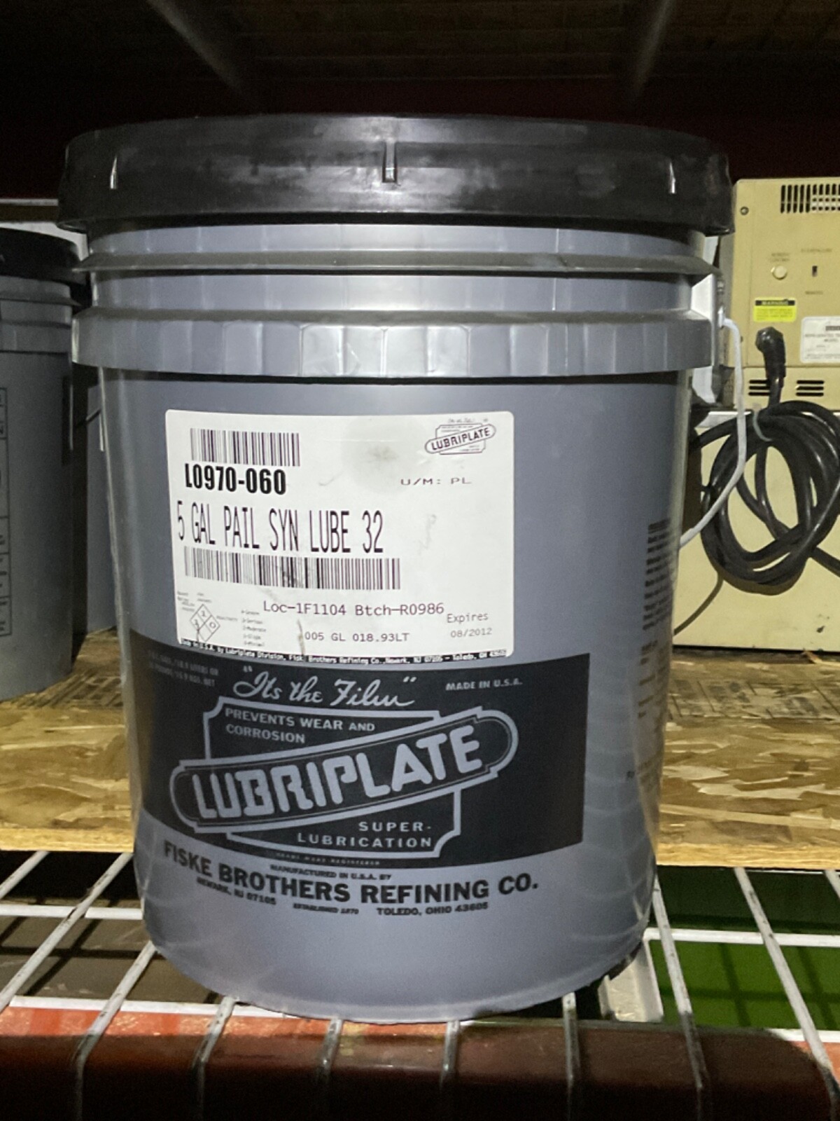 NEW 5 Gallons of Lubriplate L0970-060 SYN LUBE 32 Synthetic Air Compressor Oil
