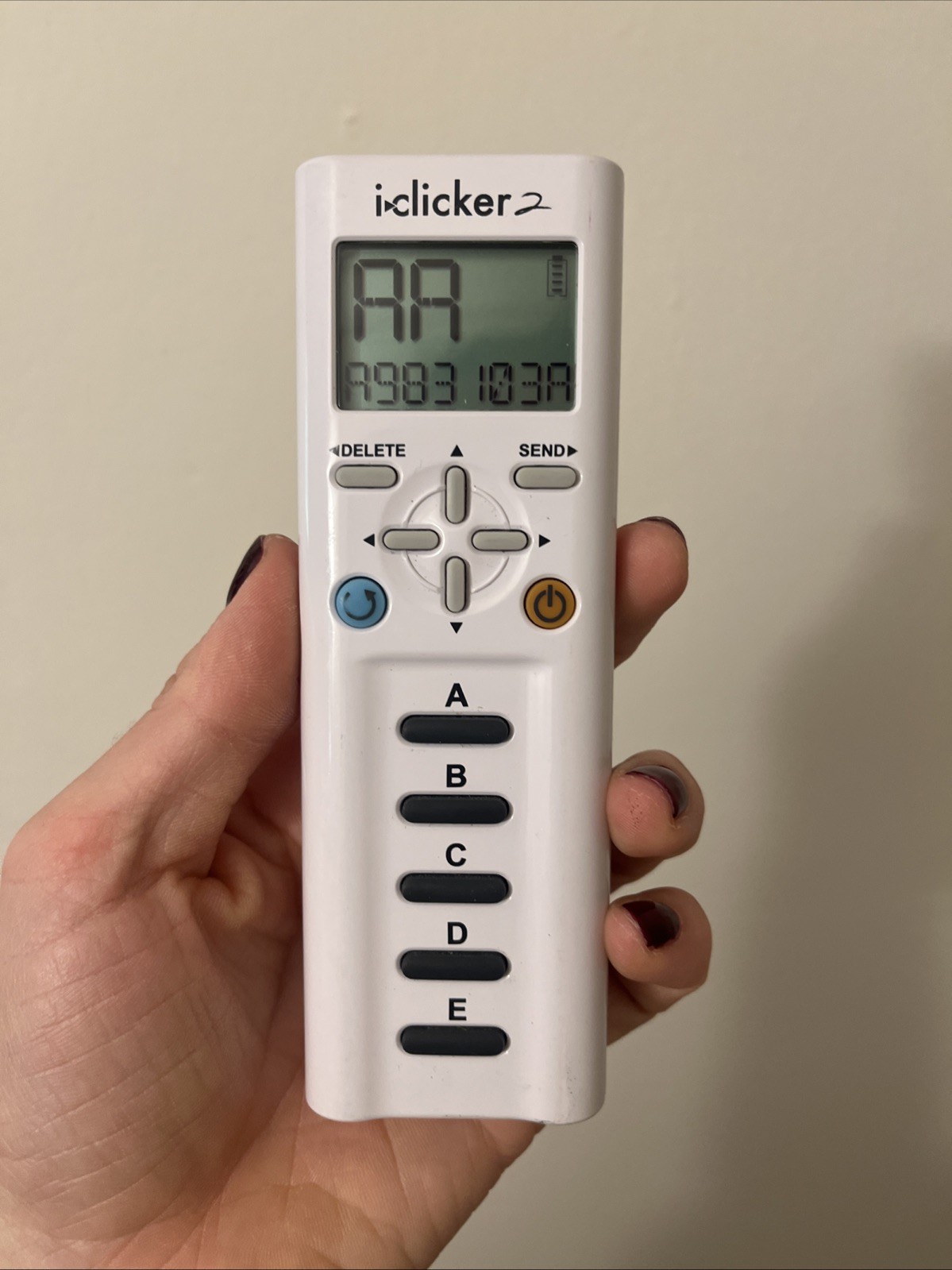 I-Clicker 2 Student Classroom Response Remote Control White With Batteries