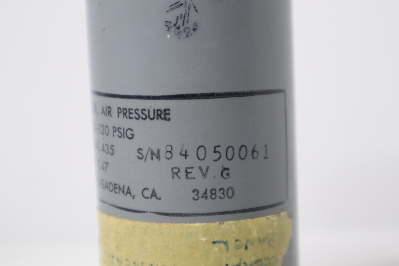 Kratos Air Pressure Indicator 124.435 Removed Working