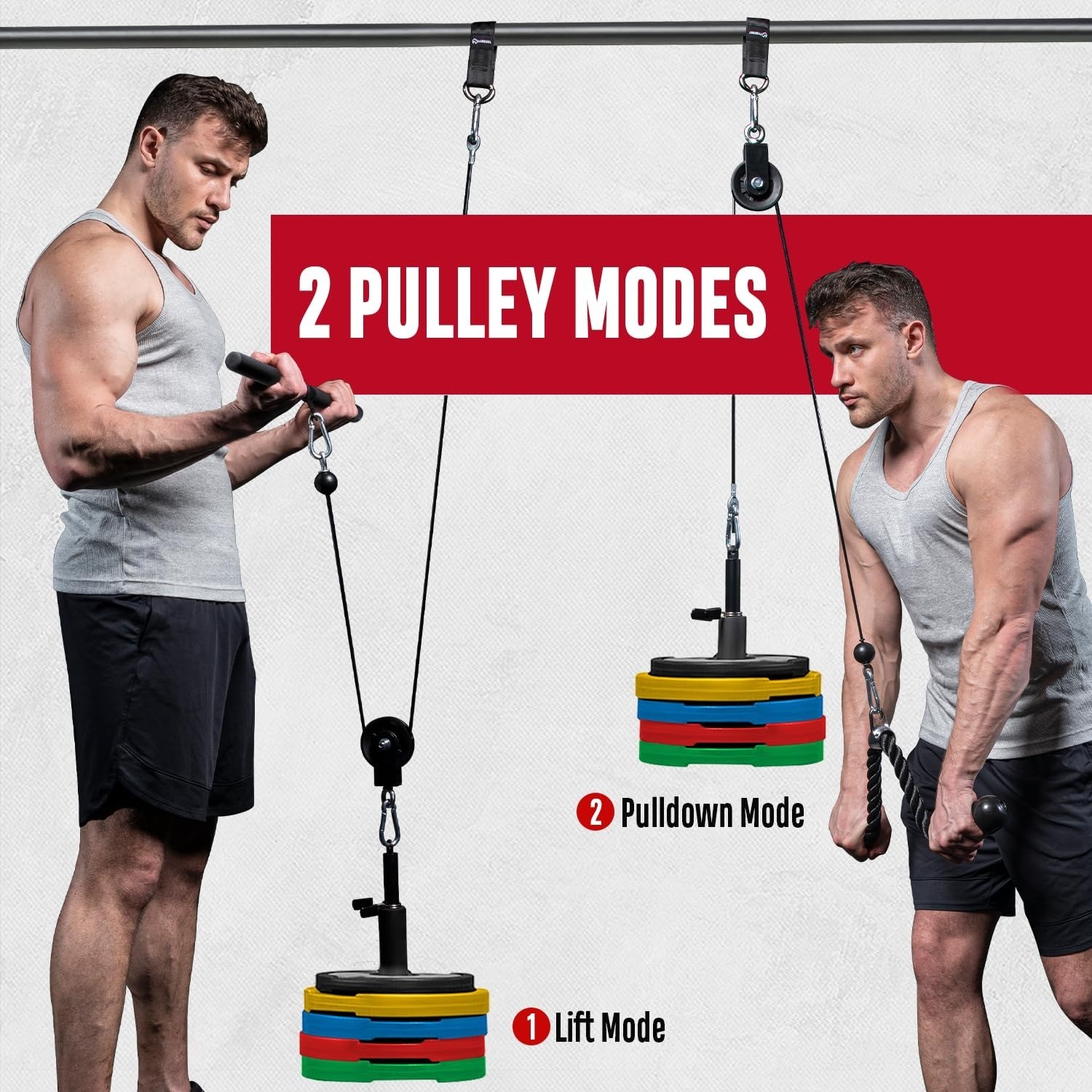 FitBeast Pulley System Gym Equipment for LAT Pulldown & Biceps Curl