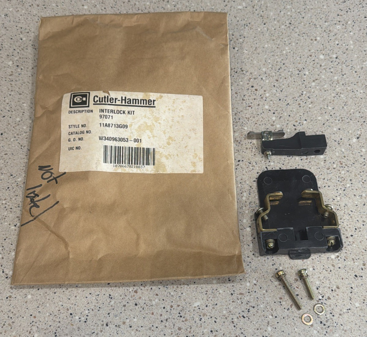 Cutler Hammer 11A8713G09  L-46 Normally Open DC Contactor Interlock Kit *NEW*