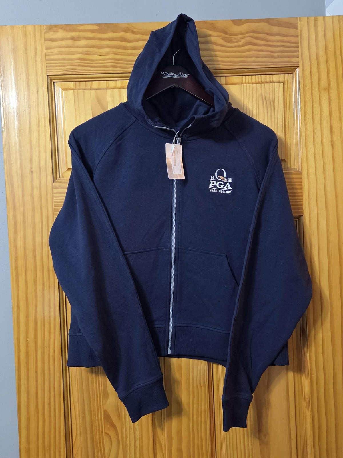 2025 PGA Championship Hoodie Womens Small Full Zip Blue Sweatshirt $102 Value